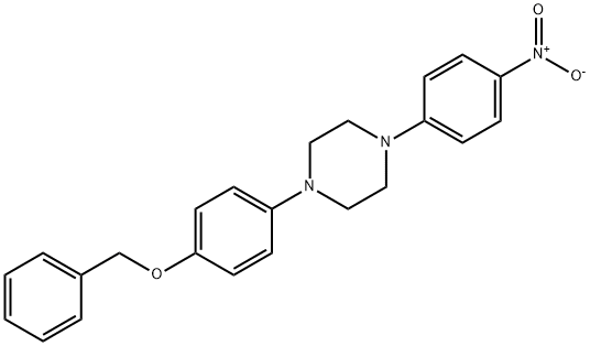 Piperazine, 1-(4-nitrophenyl)-4-[4-(phenylmethoxy)phenyl]- Structure