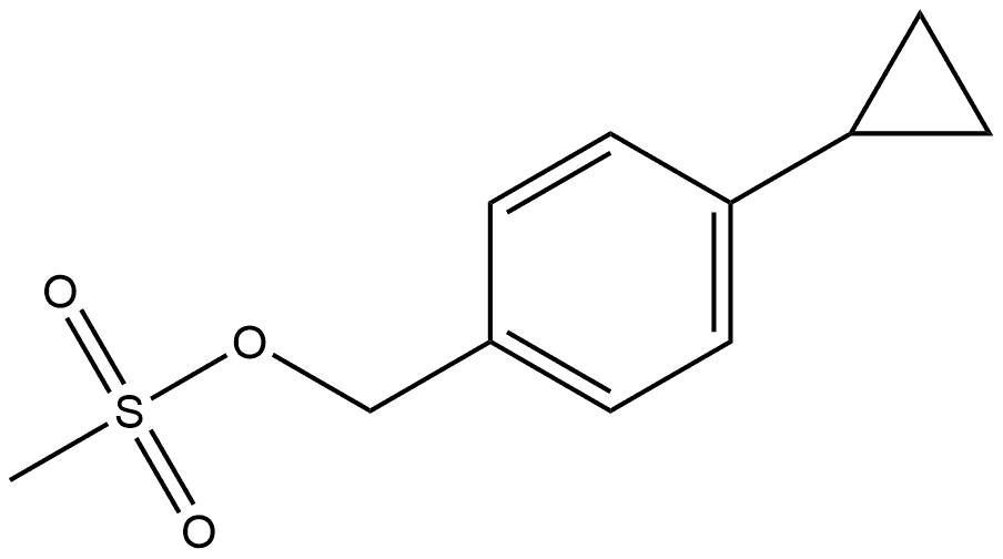 Benzenemethanol, 4-cyclopropyl-, 1-methanesulfonate Structure