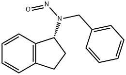 1H-Inden-1-amine, 2,3-dihydro-N-nitroso-N-(phenylmethyl)-, (1R)- Structure