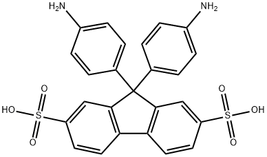 9H-Fluorene-2,7-disulfonic acid, 9,9-bis(4-aminophenyl)- Structure