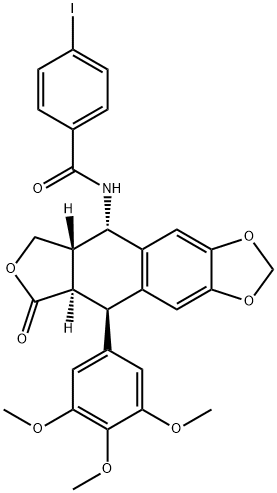 Podophyllotoxin, derivative of Structure