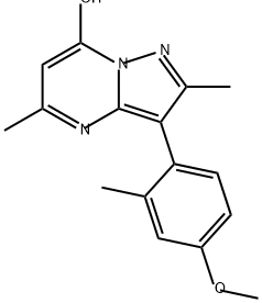 Pyrazolo[1,5-a]pyrimidin-7-ol, 3-(4-methoxy-2-methylphenyl)-2,5-dimethyl- Structure