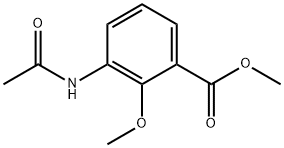 Benzoic acid, 3-(acetylamino)-2-methoxy-, methyl ester Structure