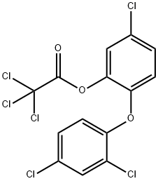 5-Chloro-2-(2,4-dichlorophenoxy)phenyl 2,2,2-trichloroacetate Structure