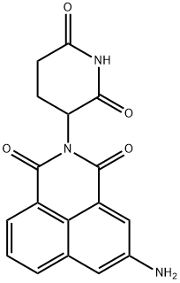 1H-Benz[de]isoquinoline-1,3(2H)-dione, 5-amino-2-(2,6-dioxo-3-piperidinyl)- 구조식 이미지