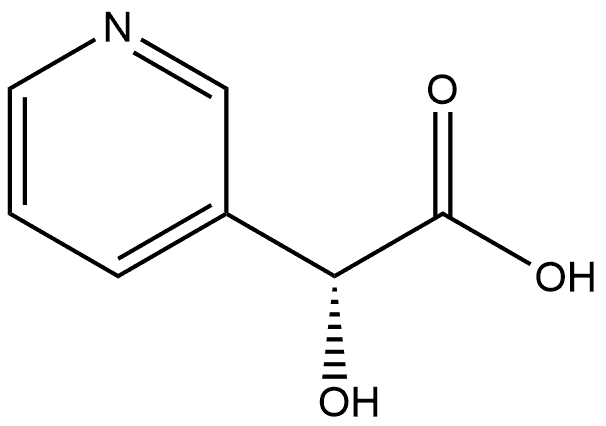 3-Pyridineacetic acid, α-hydroxy-, (αR)- Structure