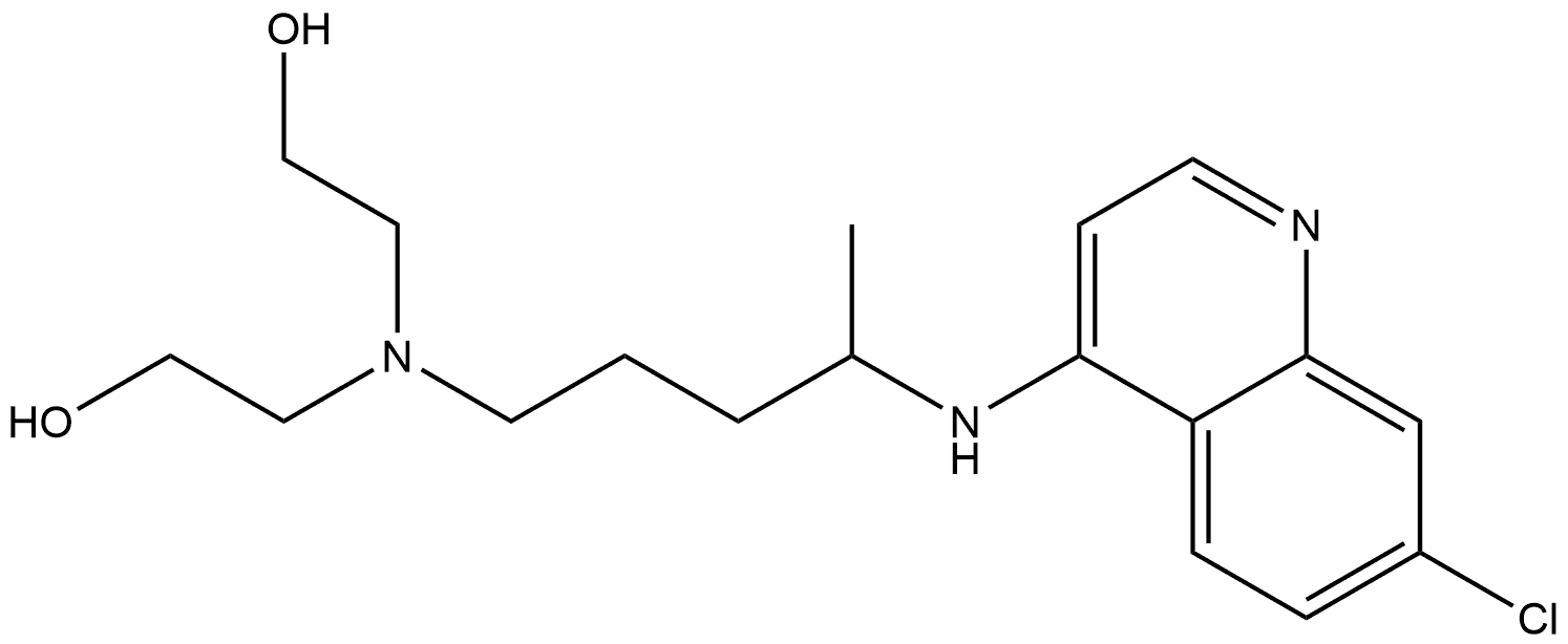 Ethanol, 2,2'-[[4-[(7-chloro-4-quinolyl)amino]pentyl]imino]di- (6CI,7CI,8CI) Structure