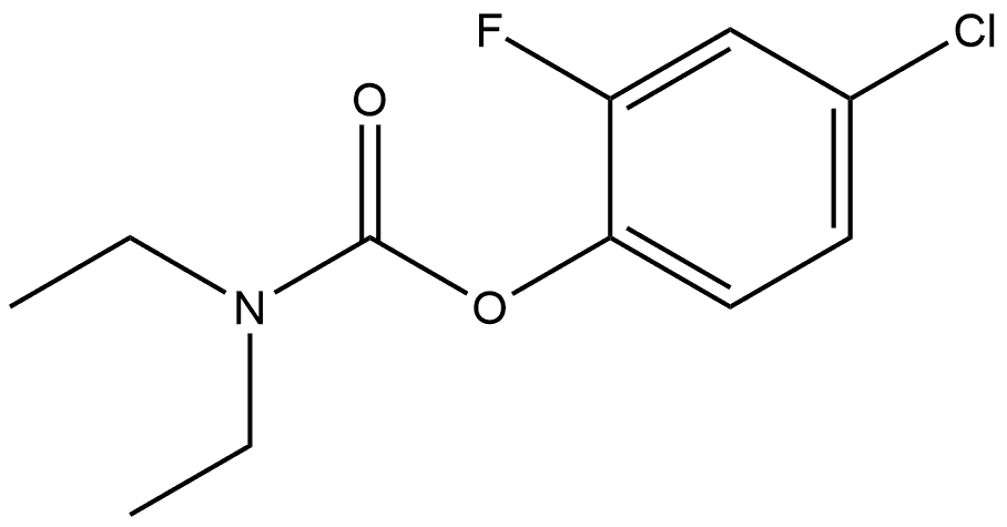 Carbamic acid, diethyl-, 4-chloro-2-fluorophenyl ester Structure