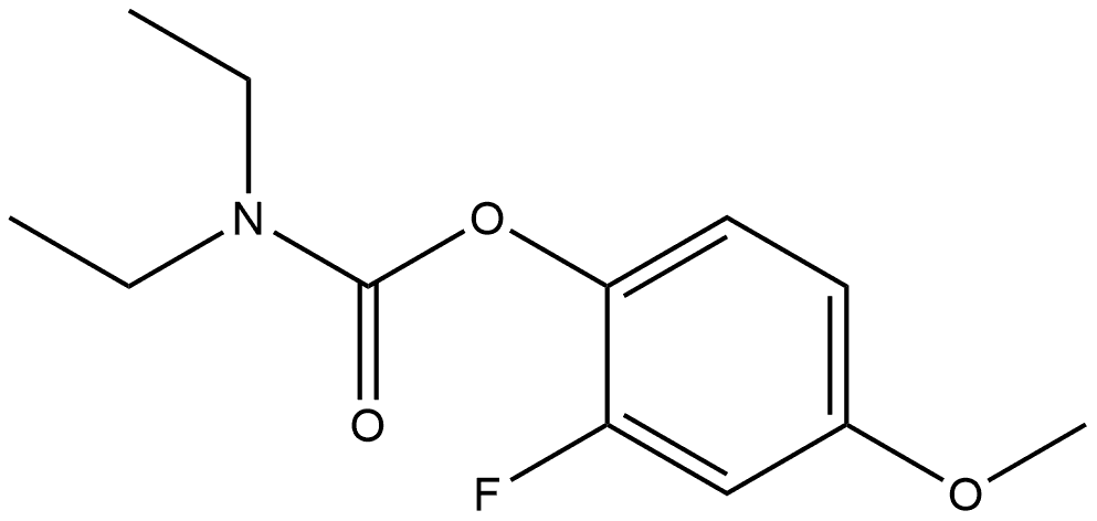 Carbamic acid, diethyl-, 2-fluoro-4-methoxyphenyl ester Structure