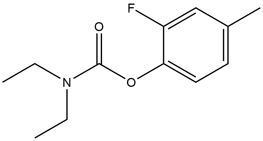 Carbamic acid, diethyl-, 2-fluoro-4-methylphenyl ester Structure