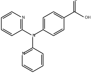 Benzoic acid, 4-(di-2-pyridinylamino)- Structure