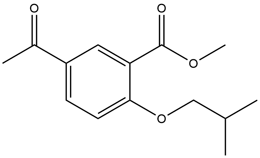 Methyl 5-acetyl-2-(2-methylpropoxy)benzoate Structure