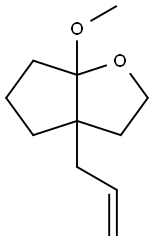 2H-Cyclopenta[b]furan, hexahydro-6a-methoxy-3a-(2-propen-1-yl)- Structure
