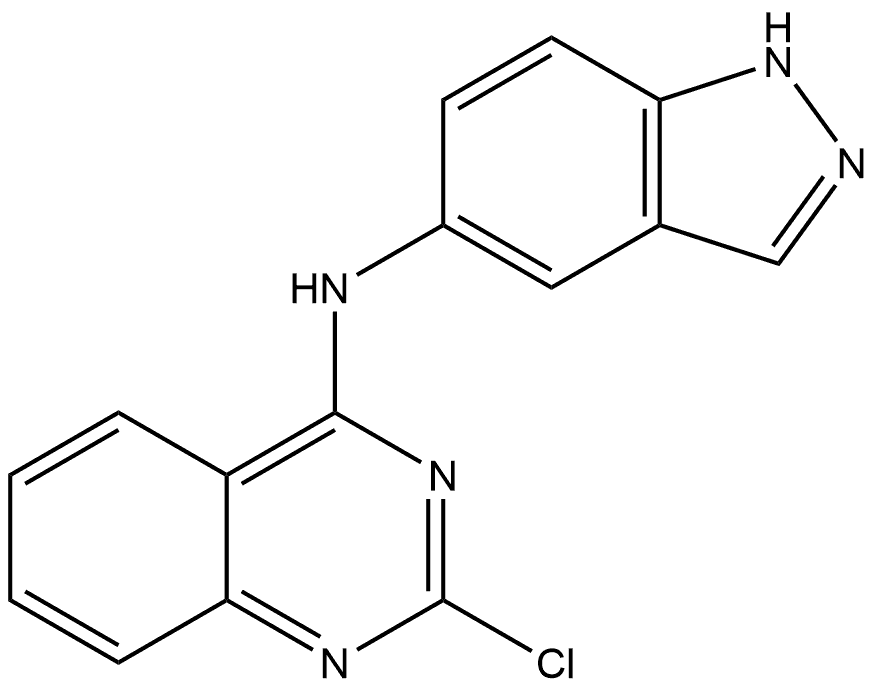 4-Quinazolinamine, 2-chloro-N-1H-indazol-5-yl- Structure