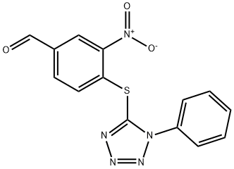 3-Nitro-4-[(1-phenyl-1H-tetrazol-5-yl)sulfanyl]benzaldehyde Structure