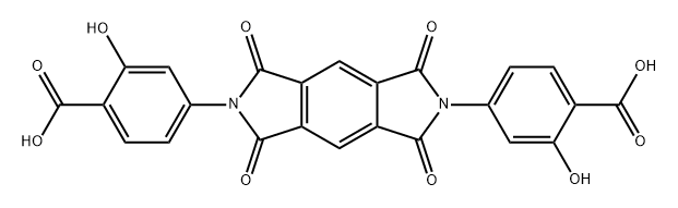 Salicylic acid, 4,4'-(5,7-dihydro-1,3,5,7-tetraoxobenzo[1,2-c:4,5-c']dipyrrole-2,6(1H,3H)-diyl)di- (7CI,8CI) 구조식 이미지
