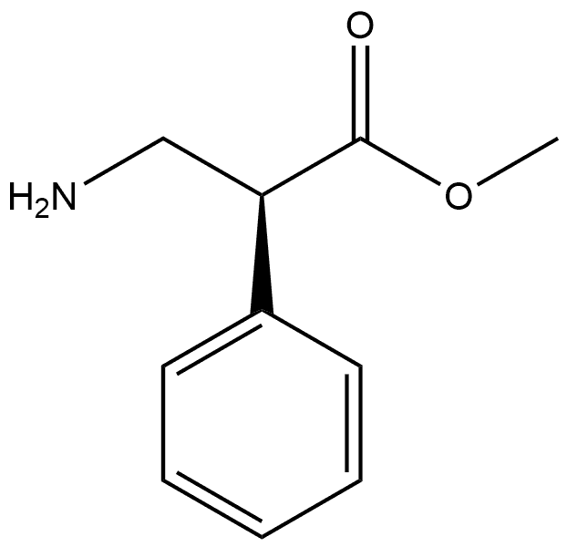 Benzeneacetic acid, α-(aminomethyl)-, methyl ester, (αS)- Structure