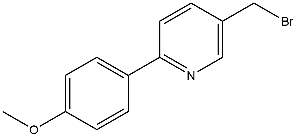 Pyridine, 5-(bromomethyl)-2-(4-methoxyphenyl)- Structure