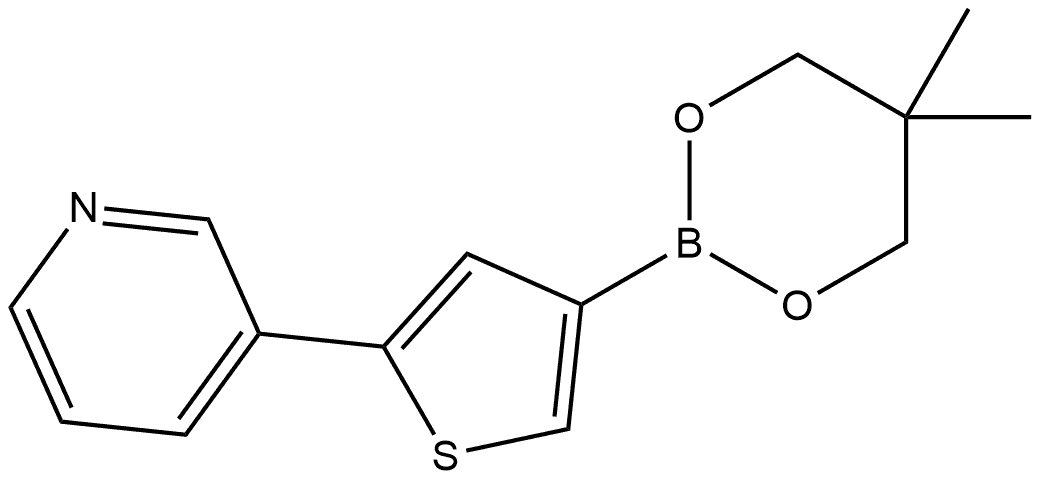 3-[4-(5,5-Dimethyl-1,3,2-dioxaborinan-2-yl)-2-thienyl]pyridine Structure