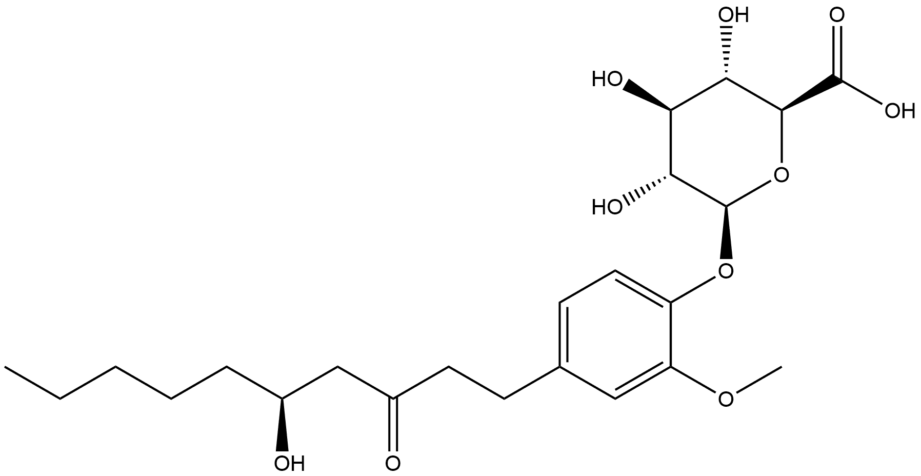 (S)-6-Gingerol-4'-O-β-glucuronide Structure