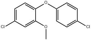 Benzene, 4-chloro-1-(4-chlorophenoxy)-2-methoxy- Structure