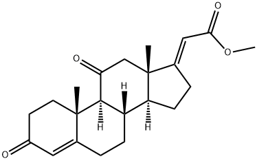 Pregna-4,17(20)-dien-21-oic acid, 3,11-dioxo-, methyl ester, (E)- (8CI) Structure