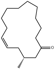 5-Cyclopentadecen-1-one, 3-methyl-, (3R,5Z)- Structure