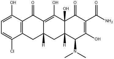 2-Naphthacenecarboxamide, 7-chloro-4-(dimethylamino)-1,4,4a,5,5a,6,11,12a-octahydro-3,10,12,12a-tetrahydroxy-1,11-dioxo-, (4S,4aS,5aR,12aS)- Structure