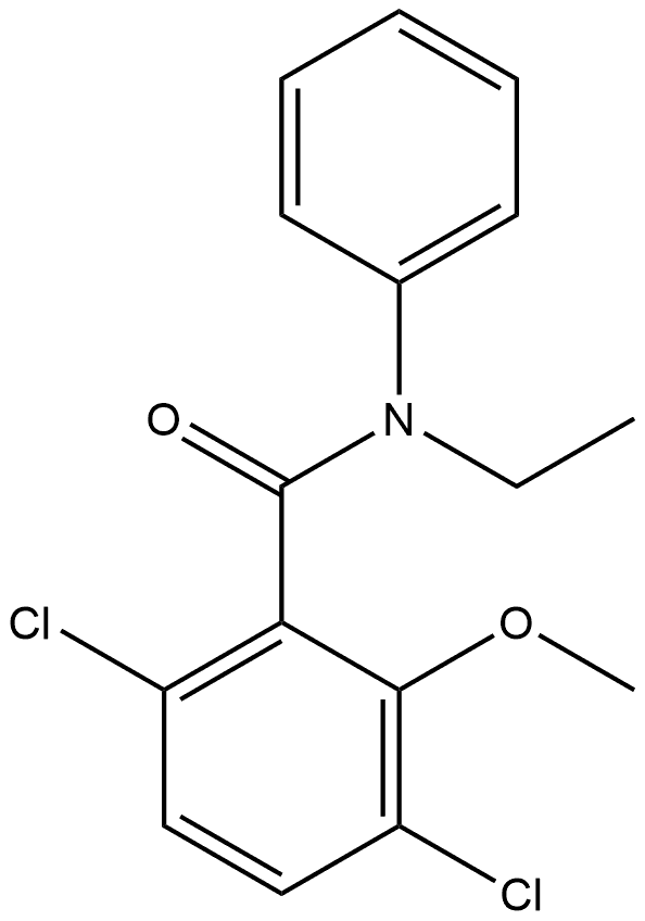 3,6-Dichloro-N-ethyl-2-methoxy-N-phenylbenzamide Structure