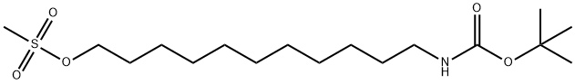 Carbamic acid, [11-[(methylsulfonyl)oxy]undecyl]-, 1,1-dimethylethyl ester (9CI) Structure