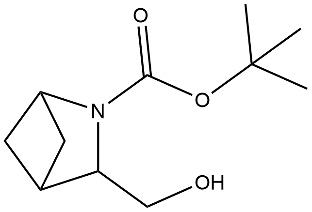 1,1-Dimethylethyl 3-(hydroxymethyl)-2-azabicyclo[2.1.1]hexane-2-carboxylate Structure