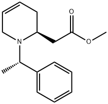 2-Pyridineacetic acid, 1,2,3,6-tetrahydro-1-[(1S)-1-phenylethyl]-, methyl ester, (2S)- 구조식 이미지