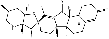 Spiro[9H-benzo[a]fluorene-9,2'(3'H)-furo[3,2-b]pyridine]-3,11-dione, 1,2,3'a,4',5,5',6,6',6a,6b,7,7',7'a,8,11a,11b-hexadecahydro-3',6',10,11b-tetramethyl-, (2'R,3'R,3'aS,6'S,6aS,6bS,7'aR,11aS,11bR)- Structure