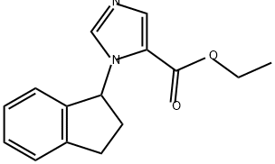 1H-Imidazole-5-carboxylic acid, 1-(2,3-dihydro-1H-inden-1-yl)-, ethyl ester Structure