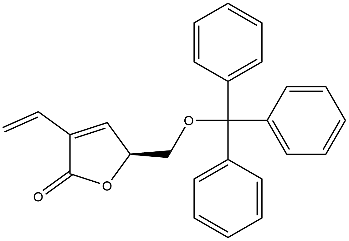 (S)-5-Trityloxymethyl-3-vinyl-5H-furan-2-one 구조식 이미지