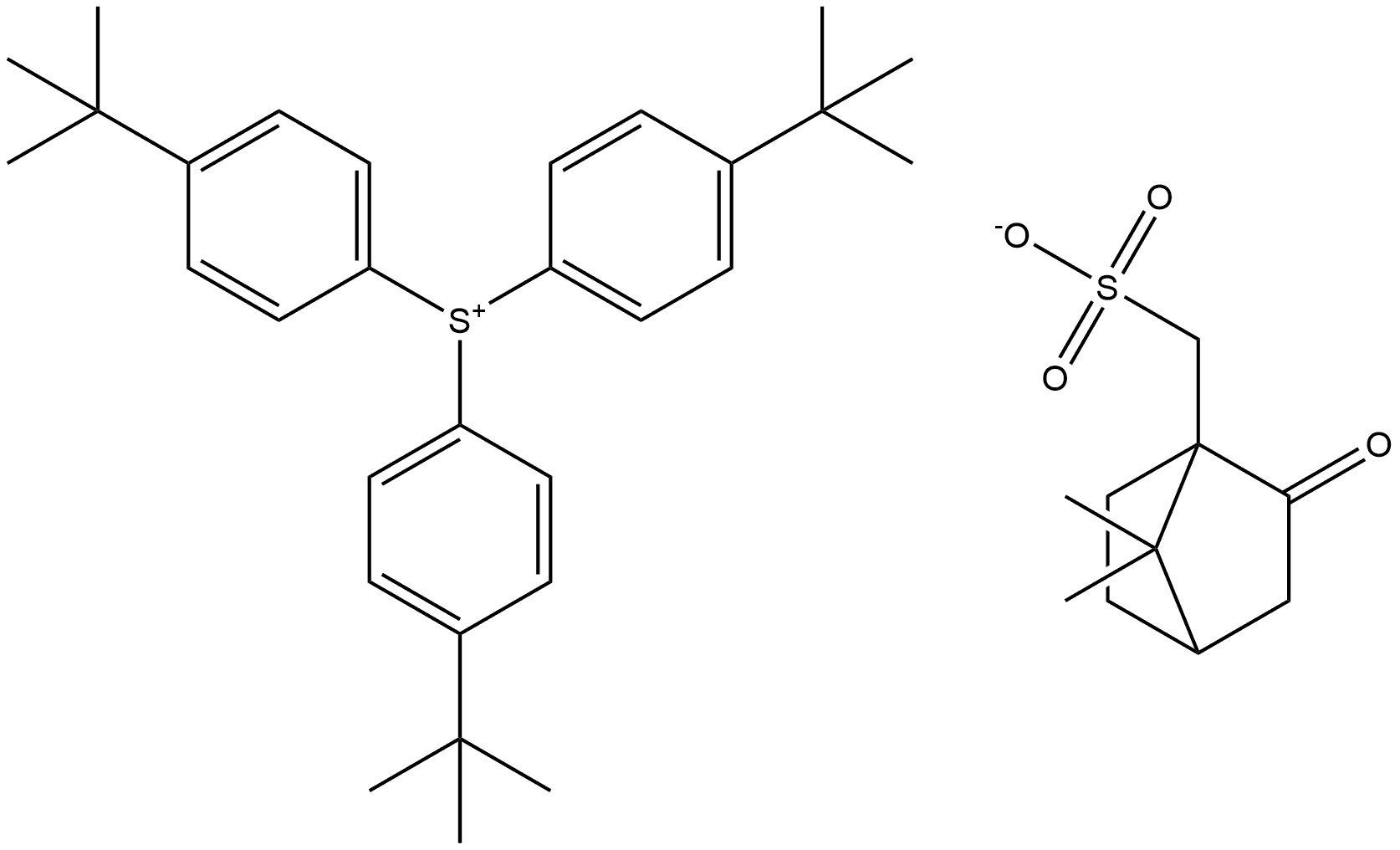 tris(4-tert-butylphenyl)sulfanium  -10-camphorsulfonate Structure