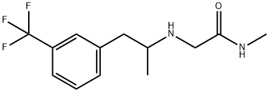 N-메틸-2-(α-메틸-m-트리플루오로메틸페네틸아미노)아세트아미드 구조식 이미지