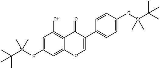 4H-1-Benzopyran-4-one, 7-[[(1,1-dimethylethyl)dimethylsilyl]oxy]-3-[4-[[(1,1-dimethylethyl)dimethylsilyl]oxy]phenyl]-5-hydroxy- Structure