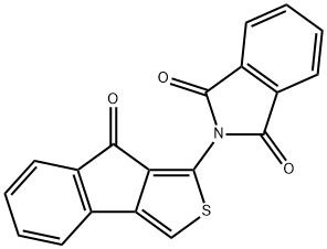 1H-Isoindole-1,3(2H)-dione, 2-(8-oxo-8H-indeno[1,2-c]thien-1-yl)- Structure