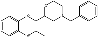 Morpholine, 2-[(2-ethoxyphenoxy)methyl]-4-(phenylmethyl)- Structure