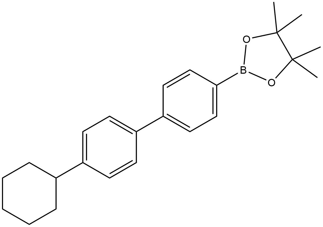 2-(4'-Cyclohexyl[1,1'-biphenyl]-4-yl)-4,4,5,5-tetramethyl-1,3,2-dioxaborolane Structure