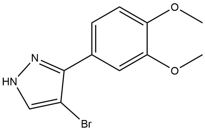 4-Bromo-3-(3,4-dimethoxyphenyl)-1H-pyrazole Structure