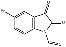 1H-Indole-1-carboxaldehyde, 5-bromo-2,3-dihydro-2,3-dioxo- 구조식 이미지