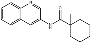 Cyclohexanecarboxamide, 1-methyl-N-3-quinolinyl- Structure