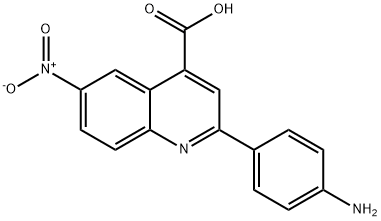 4-Quinolinecarboxylic acid, 2-(4-aminophenyl)-6-nitro- Structure