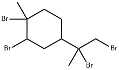 Cyclohexane, 1,2-dibromo-4-(1,2-dibromo-1-methylethyl)-1-methyl- Structure