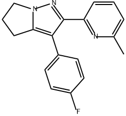 4H-Pyrrolo[1,2-b]pyrazole, 3-(4-fluorophenyl)-5,6-dihydro-2-(6-methyl-2-pyridinyl)- Structure