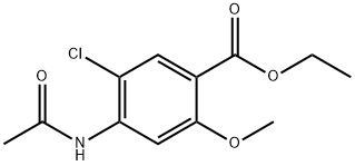 Benzoic acid, 4-(acetylamino)-5-chloro-2-methoxy-, ethyl ester Structure