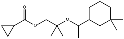 reaction mass of 2-[1-(3,3-Dimethylcyclohexyl)ethoxy]-2-methylpropylcyclopropanecarboxylate (R,S isomer) and 2-[1-(3,3-Dimethylcyclohexyl)ethoxy]-2-methylpropylcyclopropanecarboxylate (S,S isomer) Structure