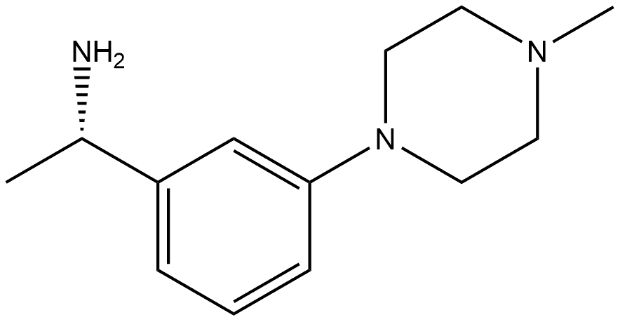 Benzenemethanamine, α-methyl-3-(4-methyl-1-piperazinyl)-, (αS)- Structure